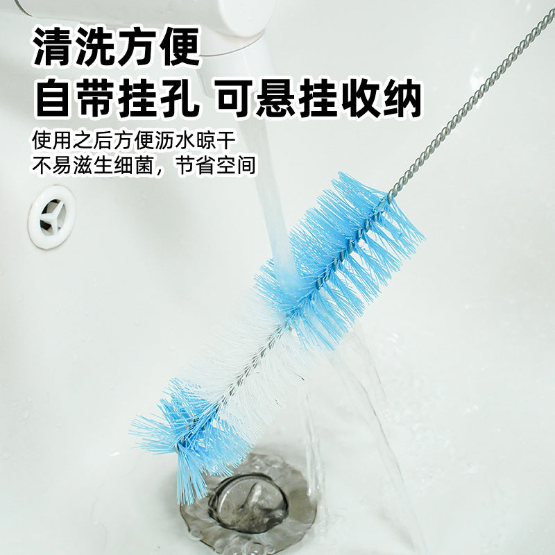 Cross-border bendable pipe cleaning brush dredger kitchen bathroom sewer inner wall dirt hair dredging tool