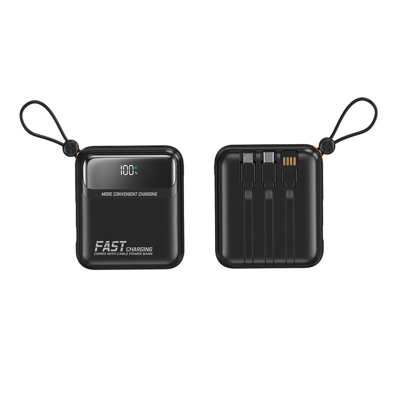 3c certified mobile phone power bank, super fast charging, large capacity, mini mobile power supply with cable, gift customization wholesale