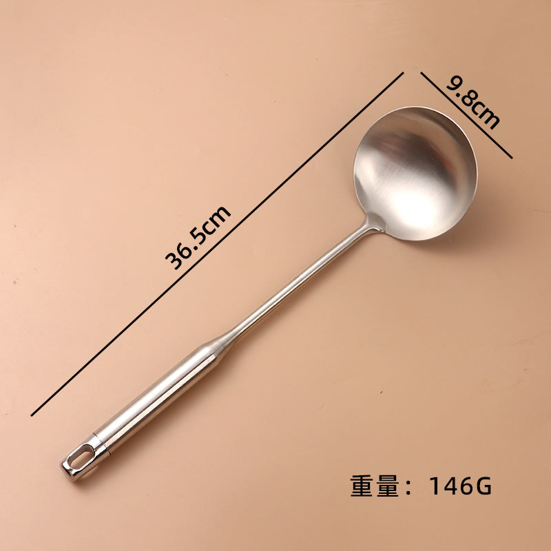 Thickened stainless steel spatula household kitchen spatula stir-fry spoon cooking anti-scalding hot pot spoon kitchen utensils set wholesale
