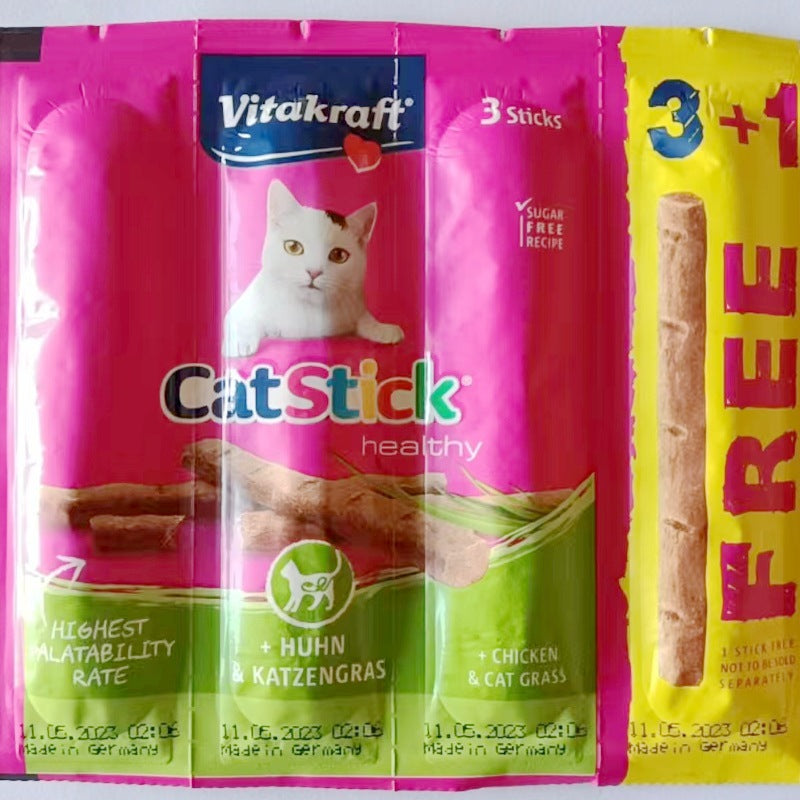 Wittacraft Cat Fish Strips Jerky Salmon Cod Turkey Rabbit German Cat Snacks Nutrition 4 pcs 24g