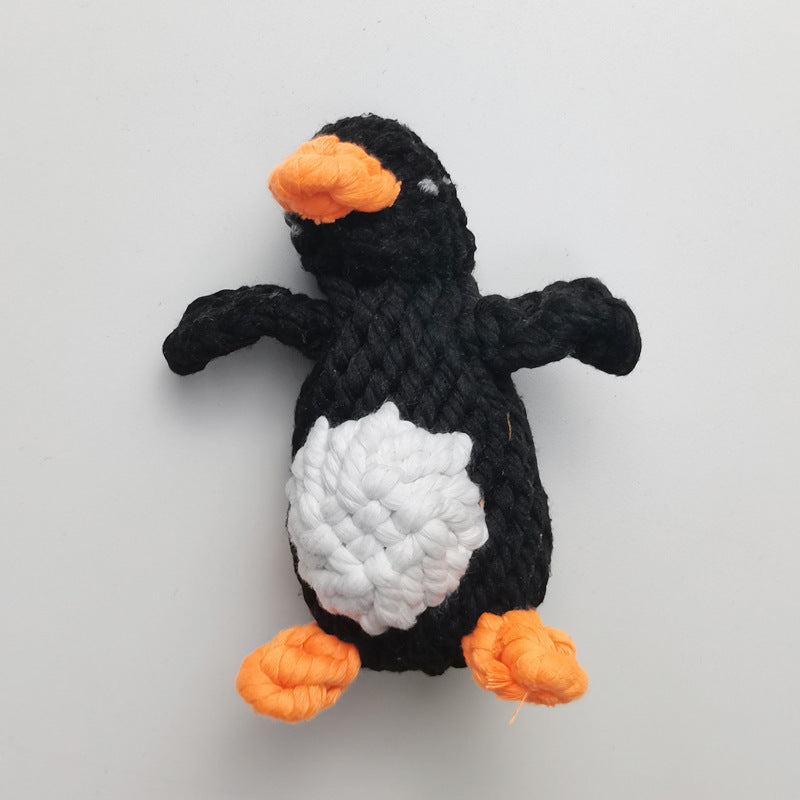 Pet Supplies Dog Training Teeth Grinding Cotton Rope gnaw-resistant Weaving Interactive Toy Simulation Animal Dog Bite Rope Wholesale