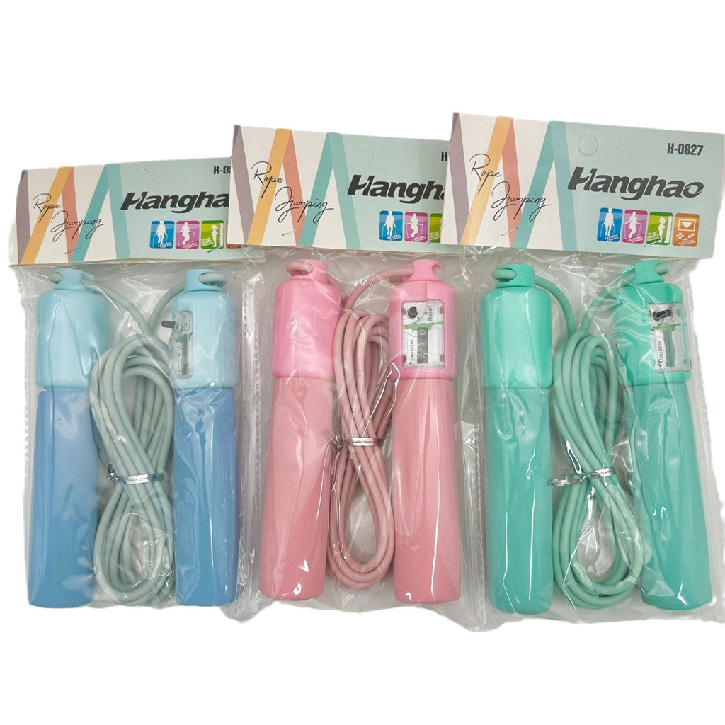 Wholesale student counting skipping rope rubber rope primary and secondary school students competition training sponge handle high school entrance examination practice skipping rope