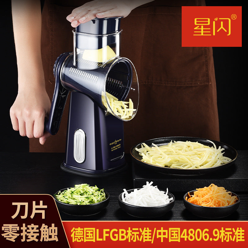 Kitchen roller Multifunctional vegetable cutter Household hand-cranked vegetable cutter Vegetable cutter Planner Wipe silk slicer