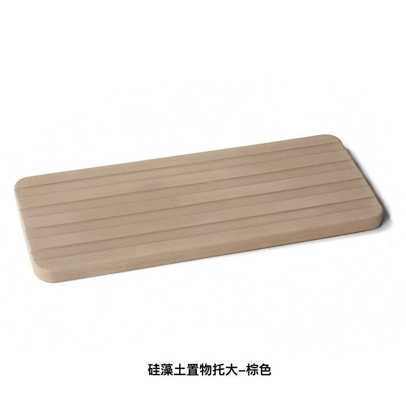 Popular Diatomite Shelf Shelf Household Water Absorption Moisture Control Toilet Tray Bathroom Storage Supplies Customization