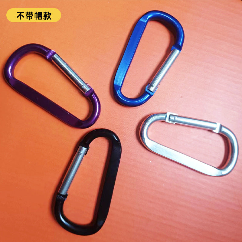 Outdoor aluminum alloy mountaineering buckle D-shaped hook Multifunctional fast buckle Camping equipment Safety buckle Key canopy