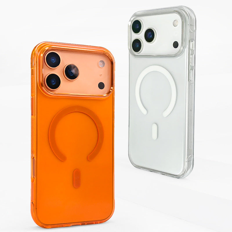 Applicable to Apple 17promax mobile phone case matte transparent iphone17Pro high-end magnetic mobile phone case