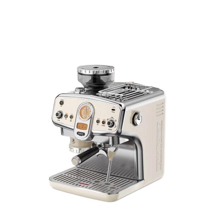 Coffee machine home commercial semi-automatic Italian grinding all-in-one machine does not need to press powder, advanced intelligent one piece is approved