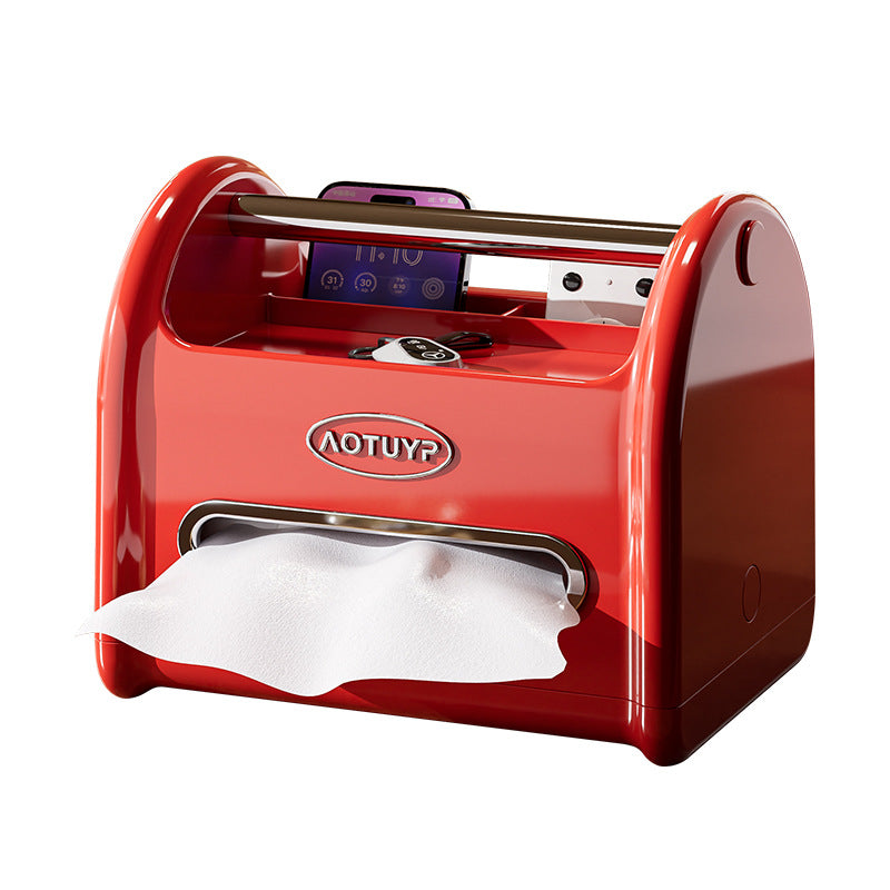 Household living room tissue box ornament remote control storage box creative multi-function light luxury coffee table high value pumping carton