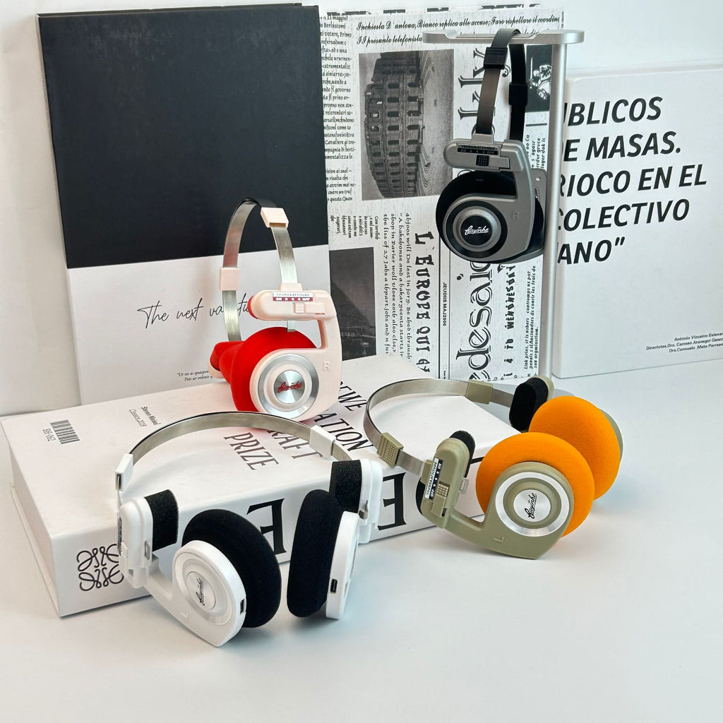 Sound box headset wireless bluetooth headset lightweight portable foldable retro photo wearing artifact gift