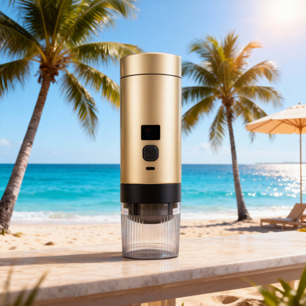 Portable Capsule Coffee Machine Outdoor Car Home Mini Espresso Automatic Intelligent Digital Display