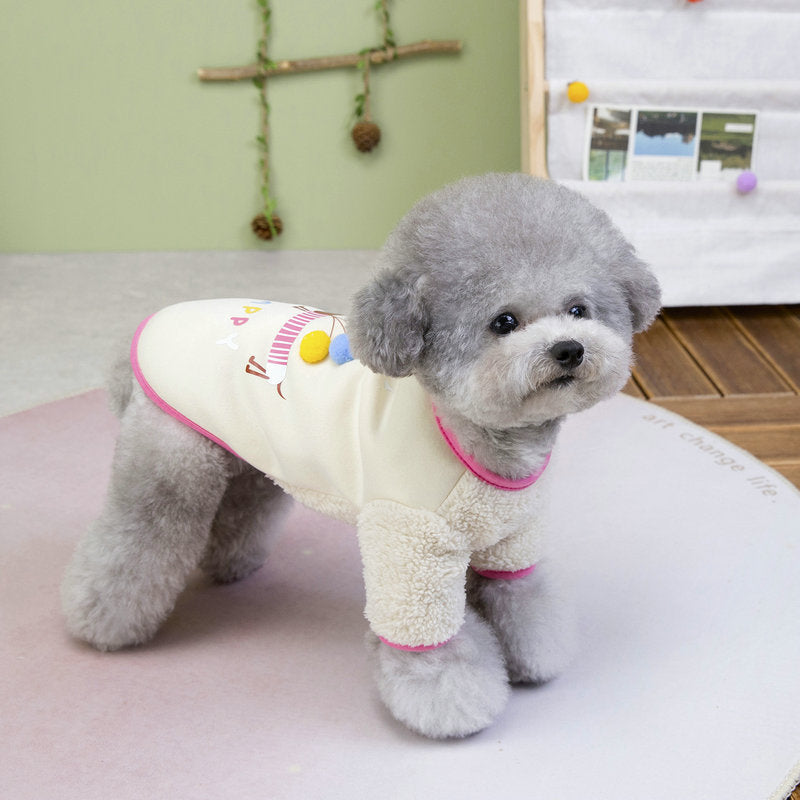 Cute wind autumn and winter dog cute cartoon puppy four-legged sweater cat warm fleece 25 balloon sweater