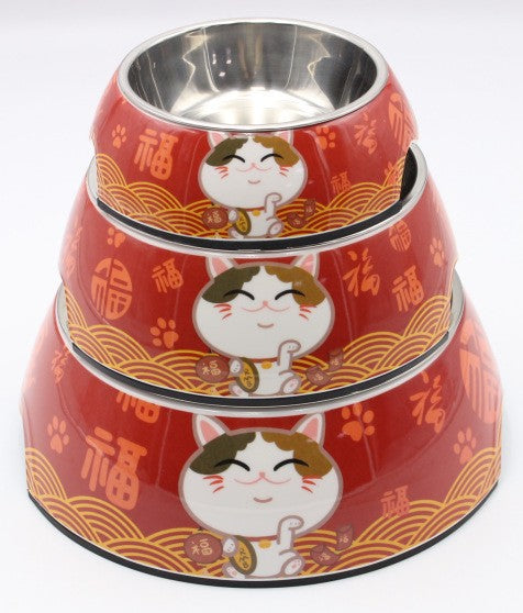 Dog bowl care, pet cervical spine anti-knock, food grade imitation porcelain, universal for cats and dogs, increased capacity, oblique mouth leak-proof