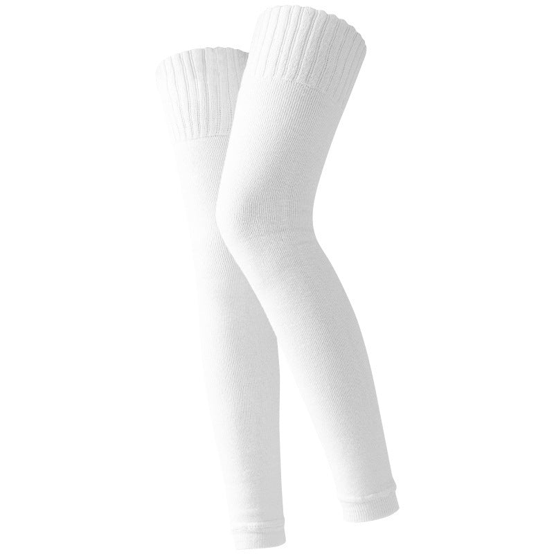 Extended brushed knee pads, thickened sheath in autumn and winter to keep warm, old cold legs, calf socks, dance yoga cover, cold-proof over the knee