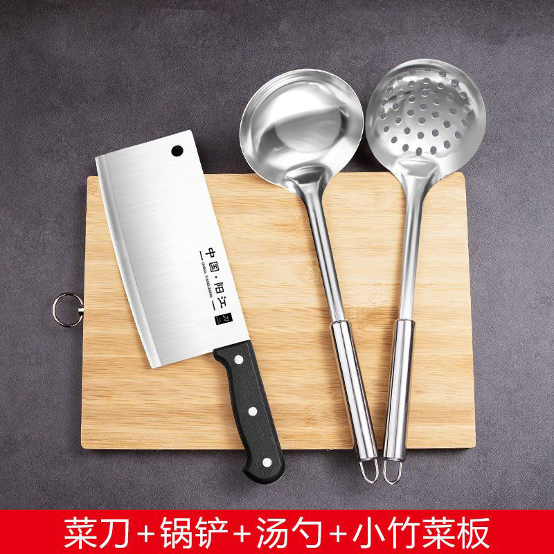 Kitchen knife cutting board two-in-one knife set household cutting board combination dormitory chopping board kitchen supplies full set of kitchen utensils