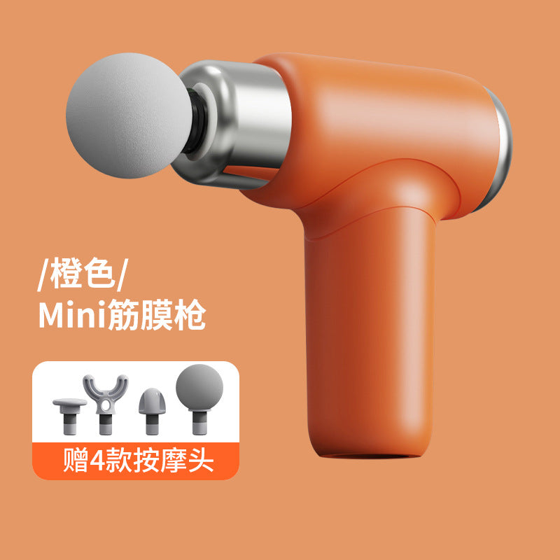 Cross-border fascia mini portable stretch multi-head muscle rechargeable massager household stretch high-frequency head fitness