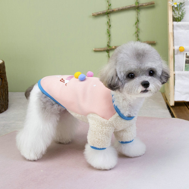 Cute wind autumn and winter dog cute cartoon puppy four-legged sweater cat warm fleece 25 balloon sweater