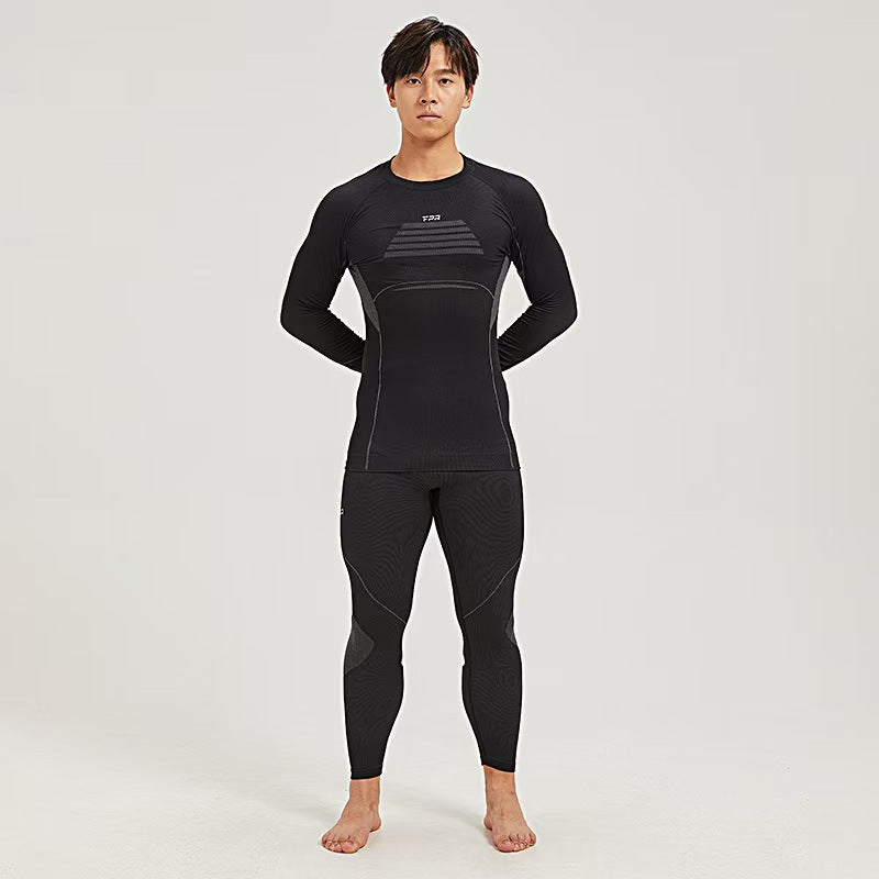 Outdoor skiing quick-drying clothes men's perspiration quick-drying clothes men's autumn and winter sports running cycling compression thermal underwear set