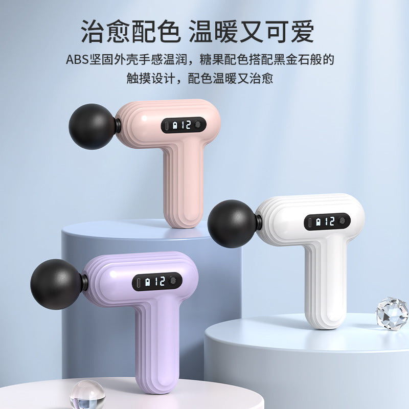 Cross-border mini massager, fascia gun, rechargeable fascia + direct supply, muscle fitness, neck gun, electric vibrator.