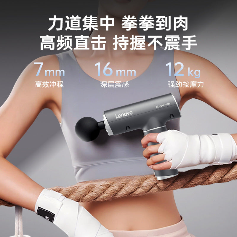 New mini fascia gun muscle massager boys and girls multi-functional neck membrane grab relaxation electric multi-head massage gun