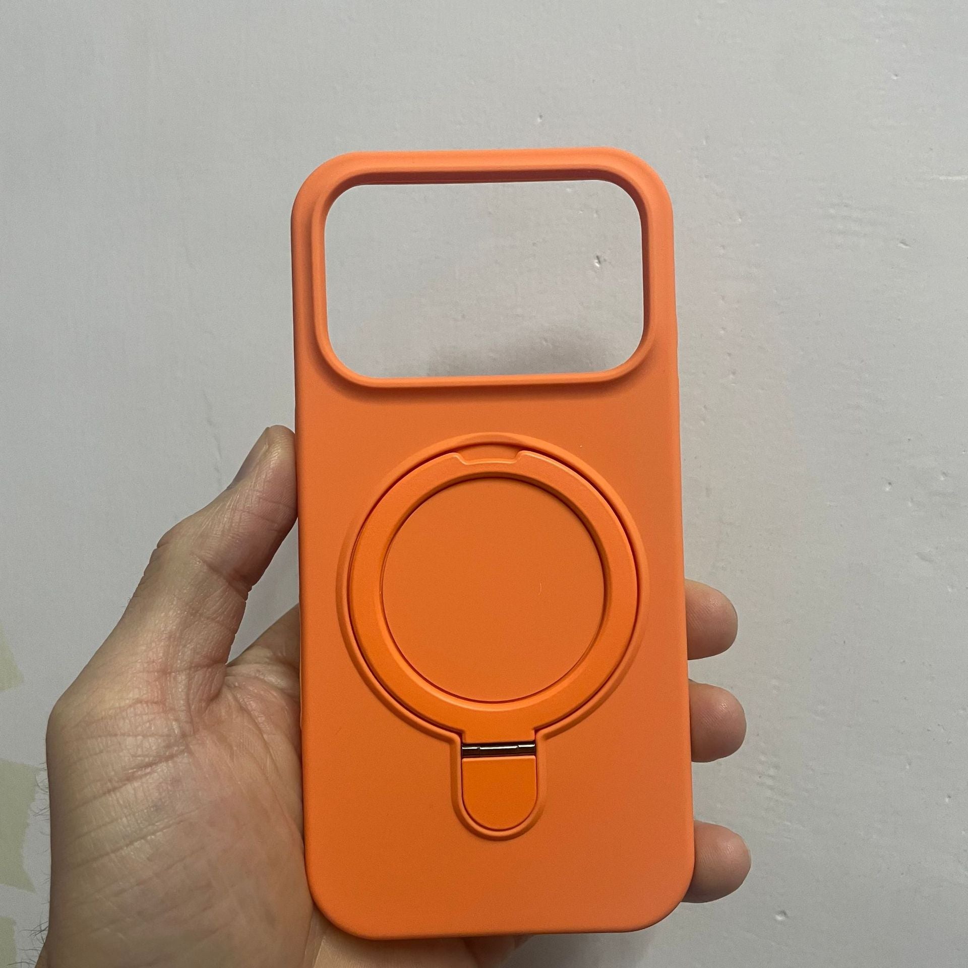 Applicable to Apple 15promax with magnetic bracket mobile phone case liquid silicone iPhone17 with fulcrum protective case