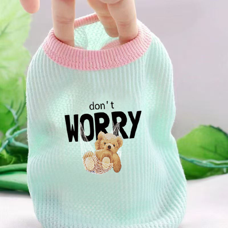 Pet clothes Spring and Autumn thin sling vest dog clothes teddy bear kitten Yorkshire Schnauzer