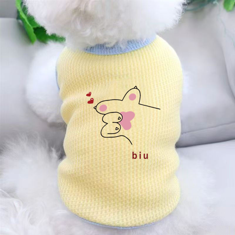 Pet clothes Spring and Autumn thin sling vest dog clothes teddy bear kitten Yorkshire Schnauzer