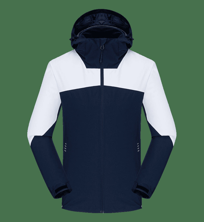 Jacket custom embroidery printed logo outdoor windproof waterproof autumn and winter stand-up collar sportswear group work clothes