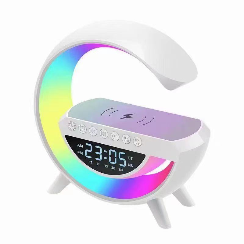 Popular G3401 Bluetooth Speaker Wireless Charging Multifunctional Atmosphere Night Light Alarm Clock Audio Birthday