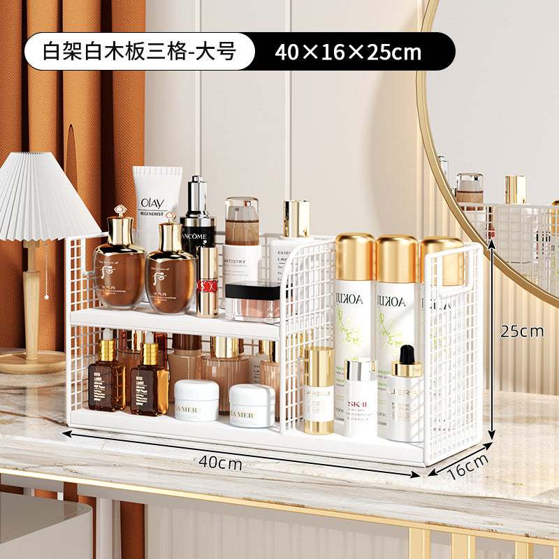 Cosmetics storage box, desktop shelf, household dresser, skin care product mask, multi-layer partition, sundries storage basket