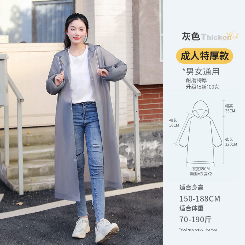 Manufacturer spot eva non-disposable raincoat adult average size long concert travel portable thickened poncho