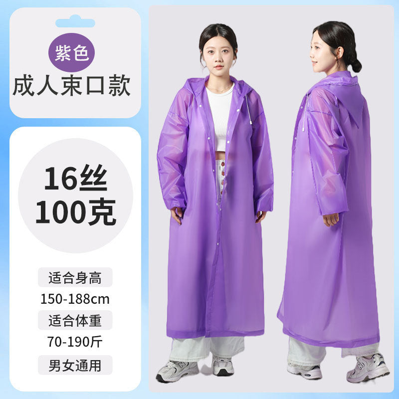 Raincoat Thickened Long Disposable Children Adult Portable Poncho Full Body Rainstorm Men's and Women's Travel Outdoor Portable