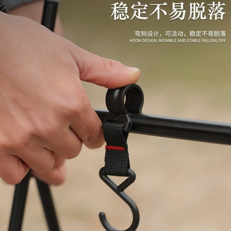 Outdoor camping triangular rack hook plastic steel buckle webbing hook crossbar hook load-bearing hook coat hook