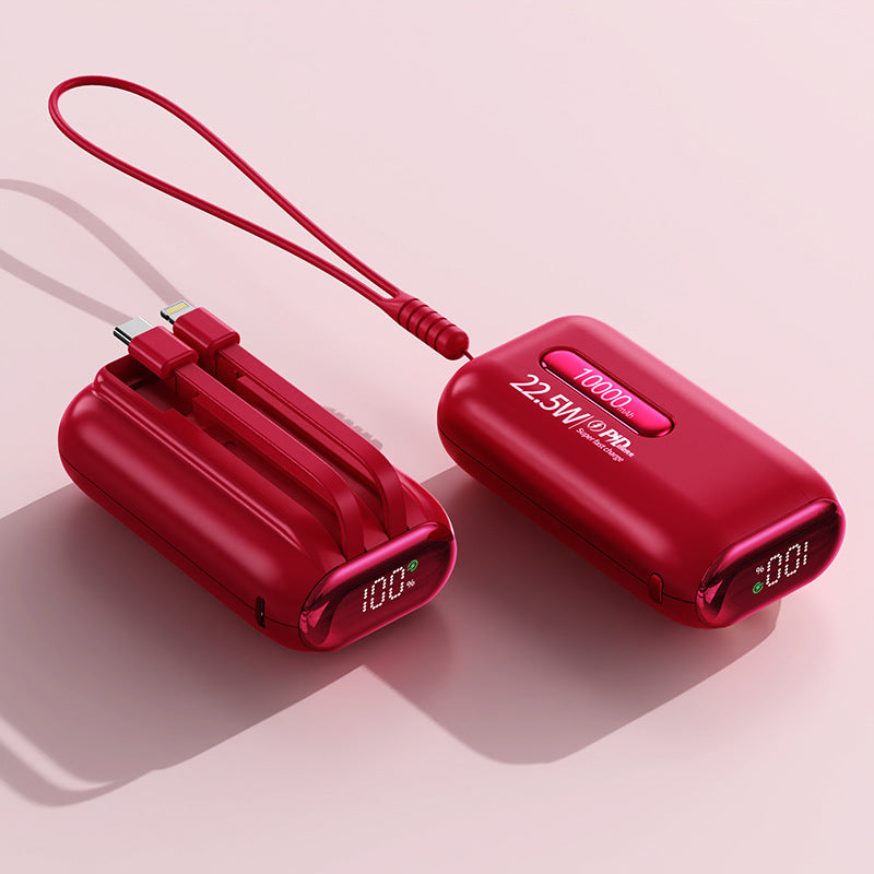 Gifts New model with its own cable 20,000 mAh large-capacity power bank super fast charging mobile phone outdoor mobile power supply