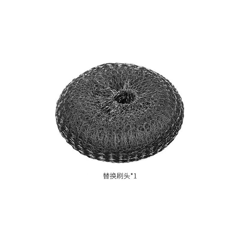 Japanese pot brush household brush pot artifact kitchen supplies decontamination descaling washing pot cleaning brush plus long handle steel wire ball