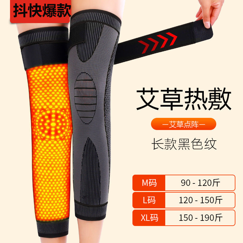 Wormwood heating bandage warm knee pads autumn and winter protection joints in the elderly cold wholesale over the knee