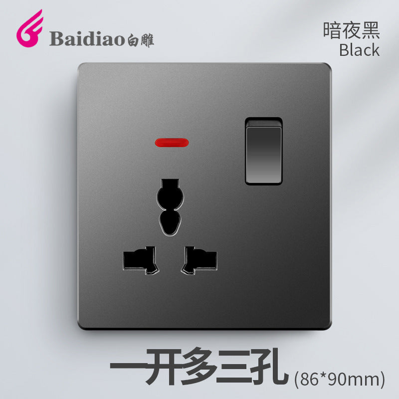 British standard switch socket British one-open 13A British standard multi-function five-hole USB European standard panel 25A45A switch