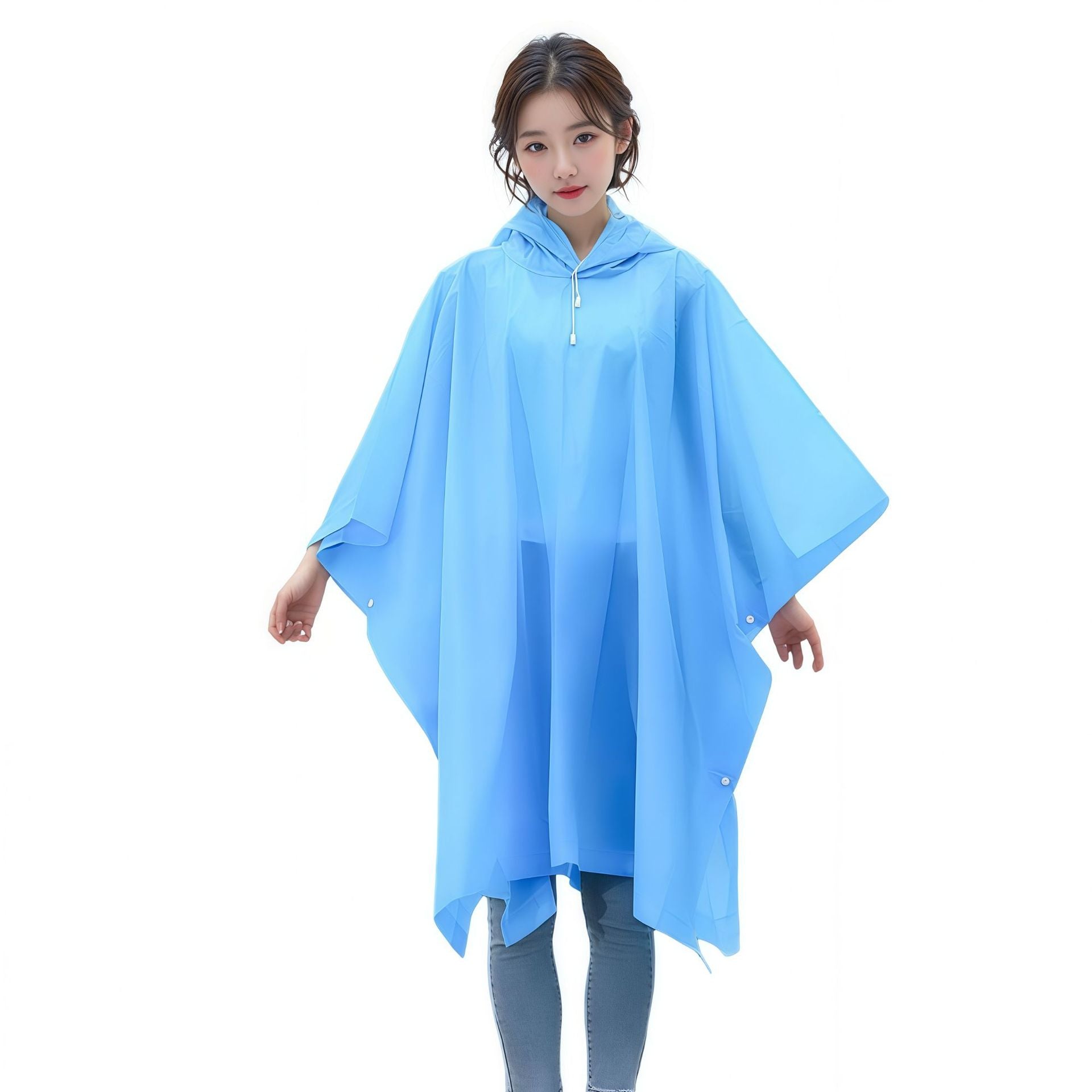 Non-disposable EVA cape raincoat outdoor adult travel concert portable multi-functional fashion poncho