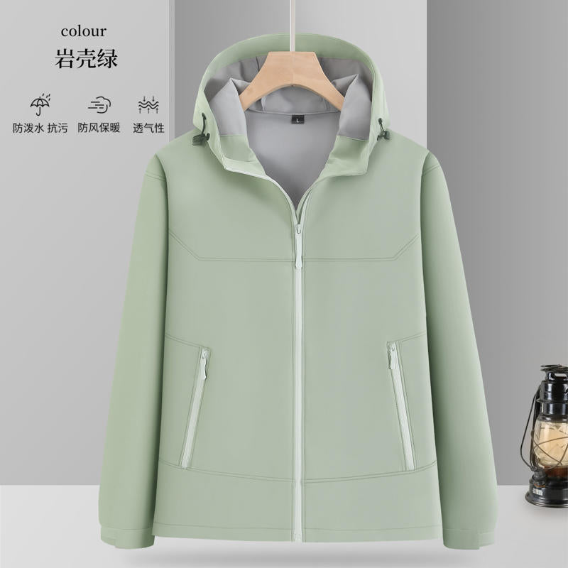 Customized outdoor jacket single-layer trench coat thin logo waterproof, windproof and breathable overalls tooling jacket