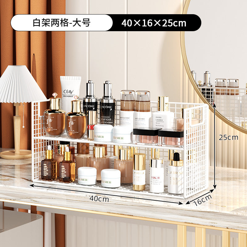 Cosmetics storage box, desktop shelf, household dresser, skin care product mask, multi-layer partition, sundries storage basket
