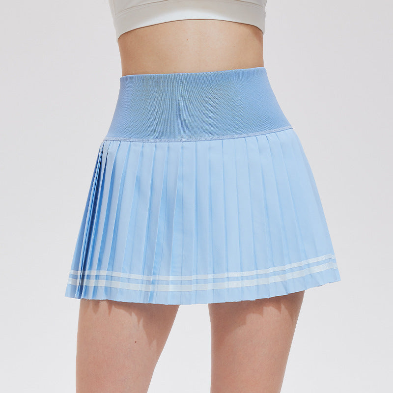 Cross-border new shockproof gathering sports underwear integrated contrasting color fitness bra breathable nude tennis suit set