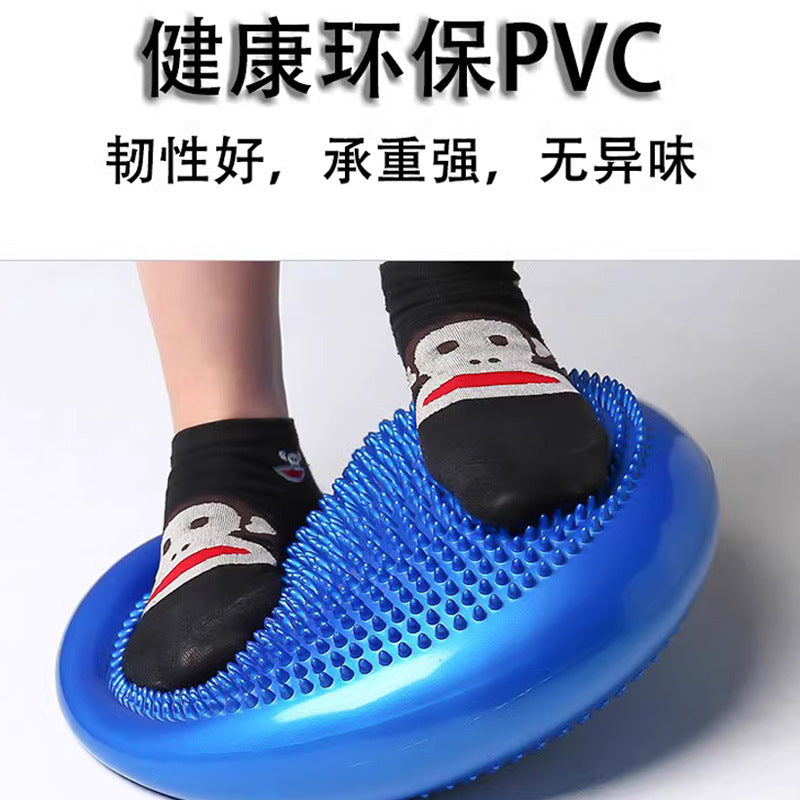 Thickened balance ball Air cushion Yoga ball Children's thigh ankle rehabilitation Core training equipment Air plug massage