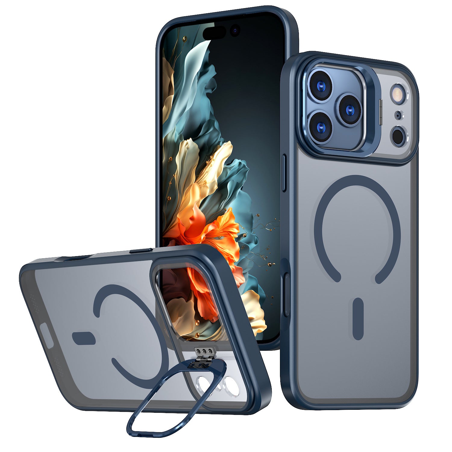 Applicable to Apple 17promax mobile phone case magsafe magnetic lens holder Apple 16pro transparent skin feel 15