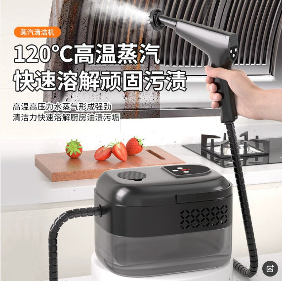 Spot black six-speed adjustment high temperature steam cleaner portable household multi-functional kitchen fume cleaning machine