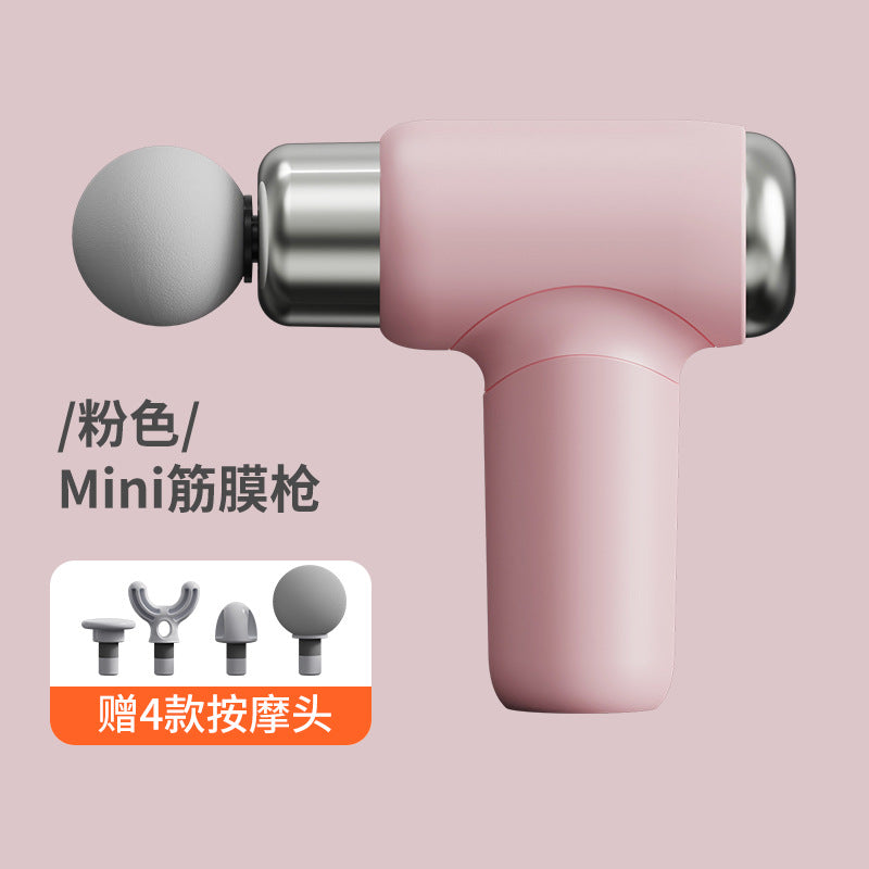 Cross-border fascia mini portable stretch multi-head muscle rechargeable massager household stretch high-frequency head fitness