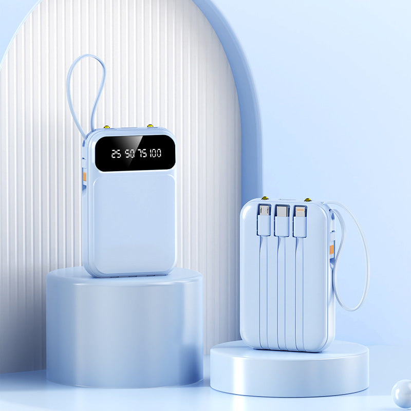 Mobile phone power bank 3C certification 20000mAh super fast charging large capacity mini portable with cable mobile power supply