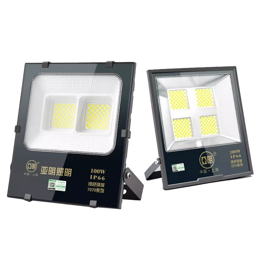 Yaming led flood light nano super bright construction site lighting factory high power spotlight outdoor anti-flood light strong light