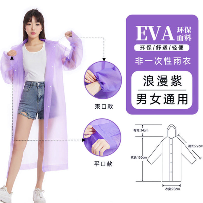 Source manufacturer eva raincoat thickened + full body rainstorm protection travel concert flat bundle mouth disposable raincoat
