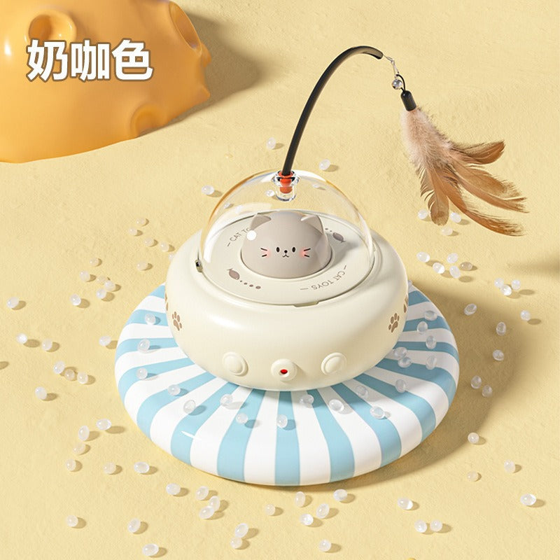 Intelligent automatic cat teasing artifact household lazy cat toy to relieve boredom and self-hi feather cat teasing stick cat toy