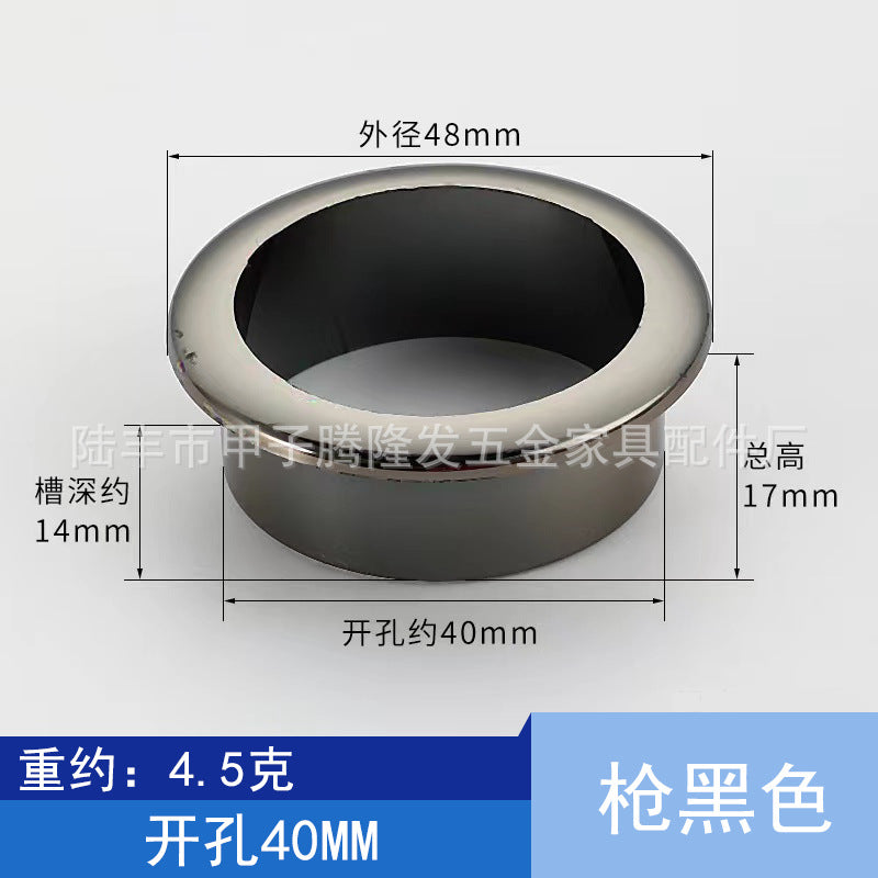 Tenglongfa Hardware, Computer Desk Plastic Threading Hole Cover Desktop Wire Box Hole Tracking Opening Hole Cover Round