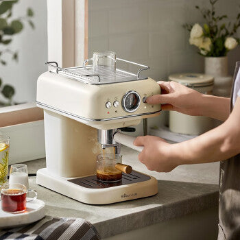 Bear Home Retro Italian Coffee Machine KFJ-E12R5 Coffee Machine Pump Pressure Milk Foam Coffee Machine